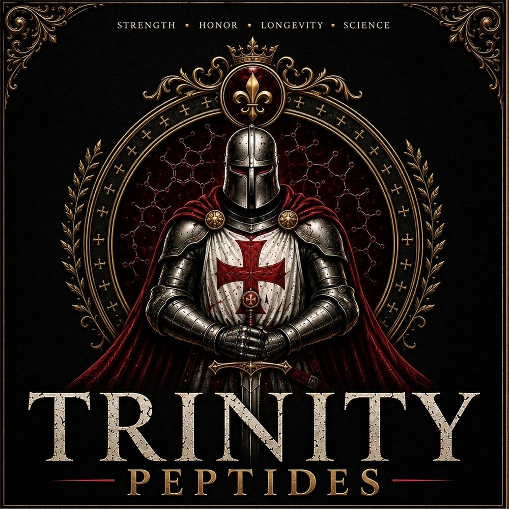 Trinity Peptides Templar research emblem